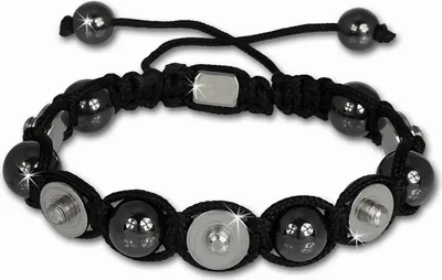 Produktbild von Shamballa Armband original Sterlinx mit 5 Edelstahl Kugel-Fassungen SHA51