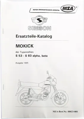 Image de Livre - Catalogue de pièces détachées Simson S53, S83