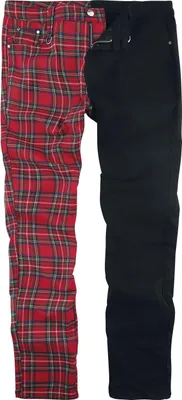Produktbild von Banned Alternative Stoffhose Herren Split Pants rot/schwarz XL