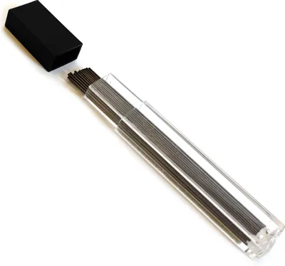 Produktbild von 12x Druckbleistift-Minen 0,5mm 2H Bleistiftminen Fallbleistiftminen Set Schwarz