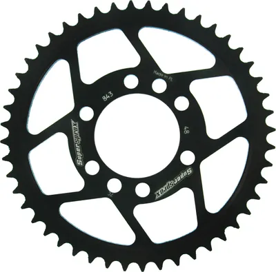 Produktbild von Stahl-Kettenrad Supersprox 428 - 48Z (schwarz) RFE-843:48-BLK|ID 62,0 LK 80,0 6-Loch/4-Loch