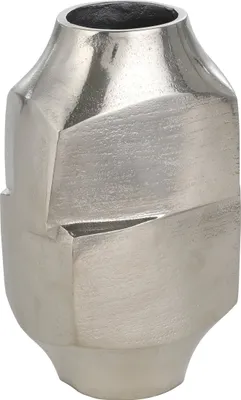 Produktbild von EGLO LIVING Metallvase Abucay, asymmetrische Deko Vase für Pampasgras, kleine Dekovase für Wohnzimmer, Blumenvase handmade aus Metall, 22,5 cm