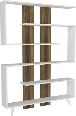 Produktbild von Dmora Regal Gienah 120x20x162 cm Weiß, 5 Regalböden, Bibliothek