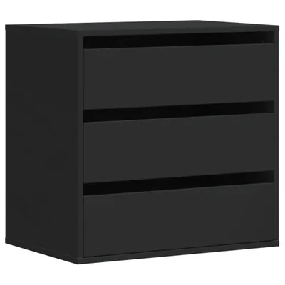 Zdjęcie produktu dla vidaXL Komoda z szufladami czarna 60x41x58 cm materiał drewnopochodny