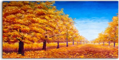 Produktbild von Coloray Canvas 120x60  Wandbild Leinwand Bilder Foto Herbst Textur Landschafts Malerei