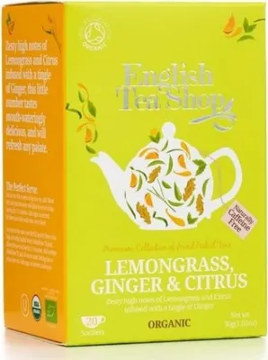 Obrázek produktu pro English Tea Shop Čaj Citronová tráva, zázvor a citrusy, 20 sáčků