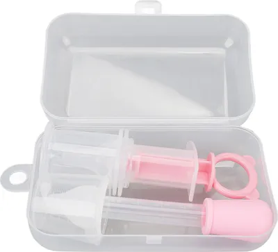 Produktbild von Tiermedizinspender, sichere weiche Spitze, temperaturbeständig, Spritze mit Messbecher für Katzen, rosa
