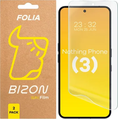 Produktbild von 2x Matte Folie für Nothing Phone (3), Bizon Glass Film Sun Duo