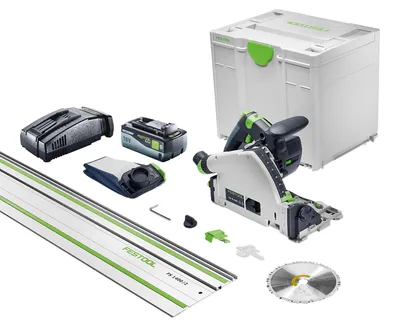 Immagine prodotto di Festool TSC 55 KSEB-Basic-FS Sega a immersione a batteria 18 V 160 mm Brushless + 1x batteria 8,0 Ah + caricabatterie + guida + Systainer