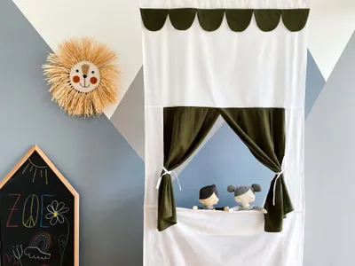 Produktbild von KraftKids Puppentheater Doppelkrepp Grün Herbstgrün Doppelkrepp Grün Herbstgrün