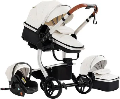 Produktbild von Kinderwagen mit 3-in-1-Funktionsweise - 3-in-1-System - nicht spezifiziert - weiß