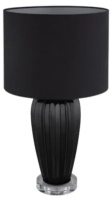 Produktbild von LED Tischleuchte, Keramik, Textil, schwarz, H 59 cm