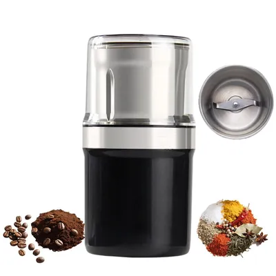 Produktbild von Elektrische Kaffeemühle, 200 ml Gewürzmühle, 200 W Motor, für Espressobohnen, Nüsse und Getreide, kompakt und leistungsstark