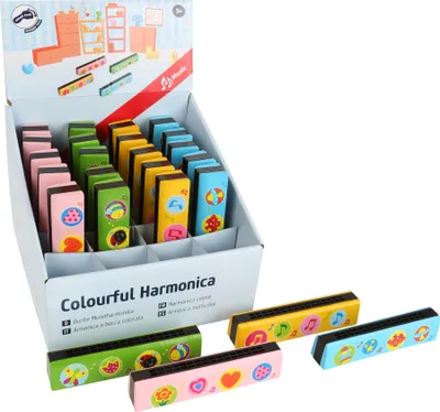 Produktbild von Display Bunte Mundharmonika