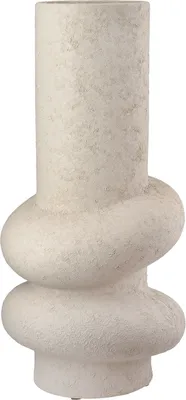 Produktbild von Gilde Vase, "Ring", Keramik, hellgrau, VE 2, H. 31 cm, D. 15 cm Höhe: 31.00 cm Durchmesser: 15.00 cm 32821