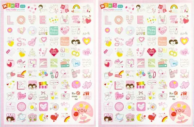 Produktbild von Oblique Unique 168 Sticker Vintage Retro Aufkleber für Mädchen viele Motive Deko Scrapbooking Kinder Basteln