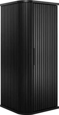 Image de Armoire de salle de bain, noir, poignée noire, 79 x 35,5 x 31,5 cm