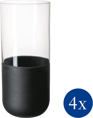 Zdjęcie produktu dla Villeroy&Boch - Szklanka do long drinków 300 ml 4 szt. Manufacture Rock Czarna