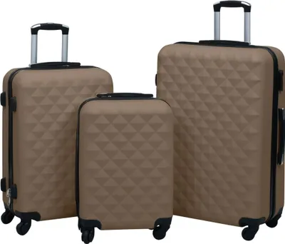 Image de Set pratique de trolleys à coque dure 3 pcs. Marron ABS - Valises et bagages ,design Möbel 8091485 1parcel