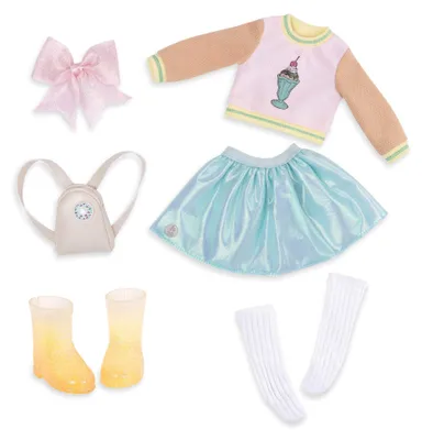 Productafbeelding van Glitter Girls: Schitterende ijscreme-outfit voor poppen van 36 cm
