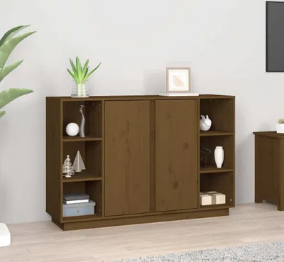 Produktbild von vidaXL Sideboard Honigbraun 120x35x80 cm Massivholz Kiefer