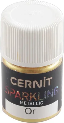 Obrázek produktu pro Cernit Sparkling Colored Powder Polymerová hmota Metallic Gold 5 g