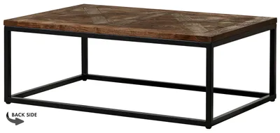 Immagine prodotto di MASSIVMOEBEL24 | tavolino da salotto in legno di Acacia 110x70x40 noce laccato LOUNGE COLLECTION #05