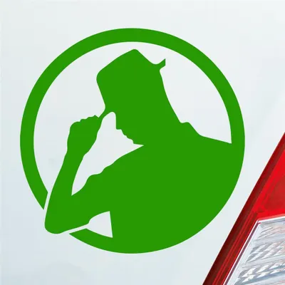 Produktbild von Auto Aufkleber Gentleman Mann Man Tuning JDM 10x10 cm Hellgrün Sticker Heckscheibenaufkleber