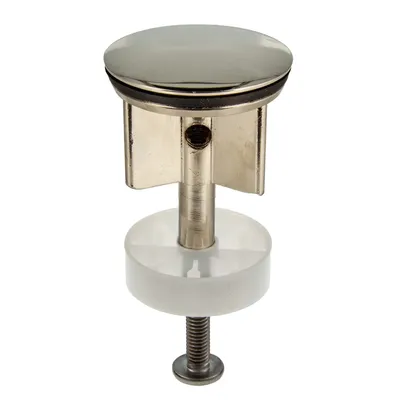 A close-up studio shot of a drain stopper.