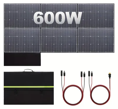 Zdjęcie produktu dla Zestaw paneli słonecznych o mocy 600W - Mobilny panel słoneczny - Przenośny panel słoneczny - Panel solarny