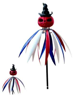 Produktbild von Windspinner für den Garten - Kürbis-Vogelscheuche für Außenbereich und Dekoration