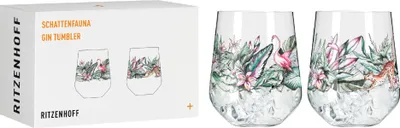 Immagine prodotto di Ritzenhoff Gin Tumbler 2er Set Schattenfauna 005 006, Kristallglas, 710 ml, R-3701003