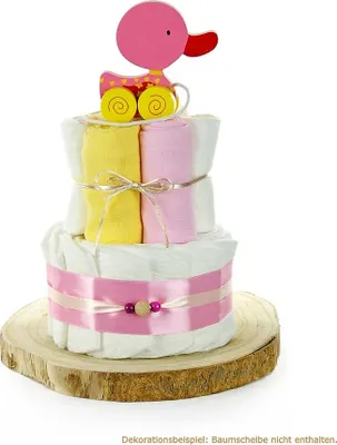Produktbild von Windeltorte ZIEHTIER ENTE rosa