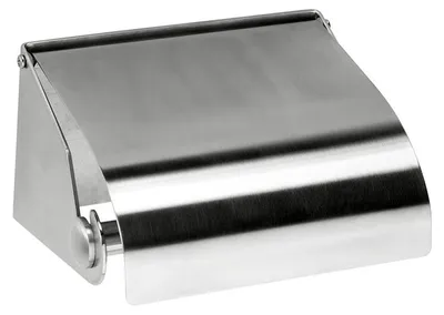 Image de Porte-papier toilette Bemeta Hotel avec couvercle, acier inoxydable brossé