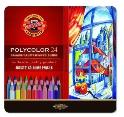 Image de KOH-I-NOOR Polycolor Crayons de couleur pour artistes Set de crayons de couleur Coloured 24 pcs