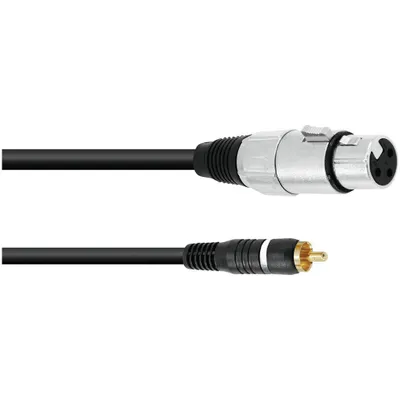 Produktbild von OMNITRONIC Adapterkabel Cinch/XLR(F) 2m sw