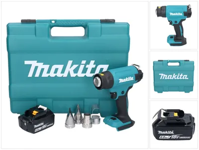 Produktbild von Makita DHG 181 G1K Akku Heißluftgebläse 18 V 150 - 550°C + 1x Akku 6,0 Ah + Koffer - ohne Ladegerät