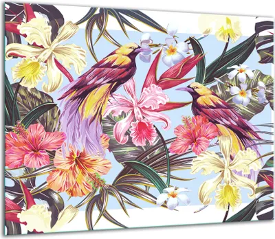 Obrázek produktu pro Kryt varné desky Skleněný kryt varné desky Splashback 60x52cm Flower