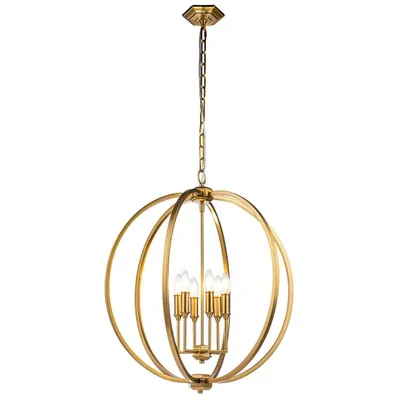 Produktbild von Hängeleuchte, Stahl, Kugel, messing, burniert, H 234 cm