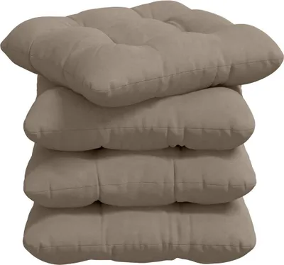 Obrázok produktu pre vidaXL Vankúš na sedenie 4 ks Taupe 40 x 40 cm Tkanina z mikrovlákna