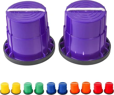 Produktbild von Topfstelzen für Kinder, rutschfeste Stelzen mit Gummirand, verdickte Kunststoff-Laufpuppen, Kindersport, Kindergartenstelzen