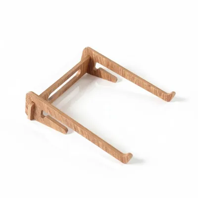 Produktbild von Ergonomischer Laptop-Ständer aus Holz (3-teilig) – Notebook-Erhöhung & Halterung – Kaffeebraun MDF