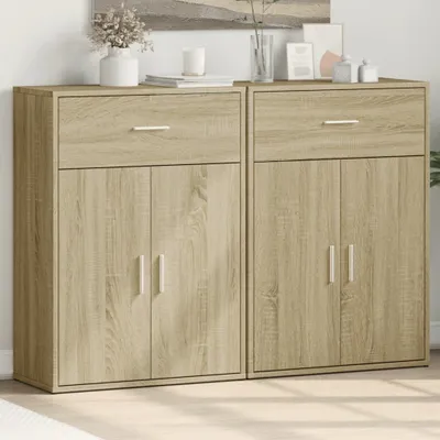 Image de vidaXL Sideboards 2 pcs. chêne Sonoma 60x30x84 cm bois composite