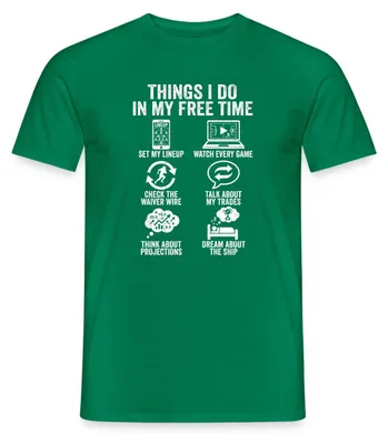 Produktbild von Spreadshirt Things I Do In My Free Time Fantasy Football Männer T-Shirt, XL, Kelly Green