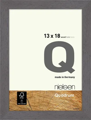Obrázek produktu pro Dřevěný fotorámeček Nielsen Quadrum, rozměr 13x18 cm, barva šedá