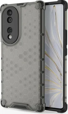 Produktbild von Mobigear Honeycomb  HONOR 70 Hülle Hardcase Backcover Stoßfest - Schwarz