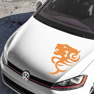 Produktbild von Aufkleber - Autoaufkleber "TigerTribal" 60cm x 42cm orange - Tuning Carystyling Heckscheibe Auto
