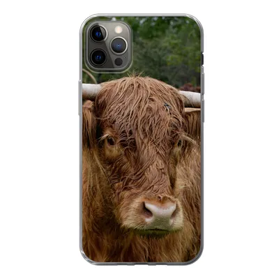 Produktbild von MuchoWow® Handyhülle Schutzhülle Hülle für iPhone 13 Pro Max Schottische Highlander - Tiere - Gras Silikon Softcase Handy Hülle - Mobiltelefon