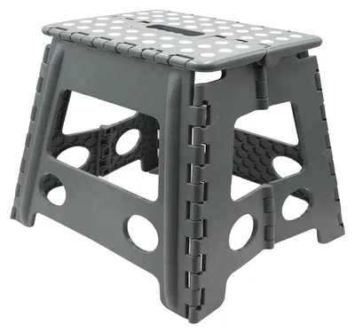Stapkruk opvouwbaar 30 cm Kunststof Grijs 120 kg Belastbaar