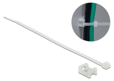 Productafbeelding van DELOCK 18883, Kabelbinders, nylon, wit, -20 - 65 °C, 200 mm, 3,6 mm
